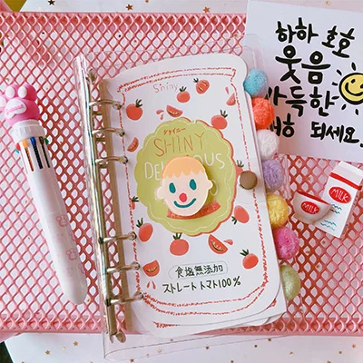 Kawaii A6 ежедневник DIY планировщик Органайзер корейский милый блокнот в сетку, пулевые журналы спираль вкладка кольца записная книжка подарок - Цвет: Boy (small)