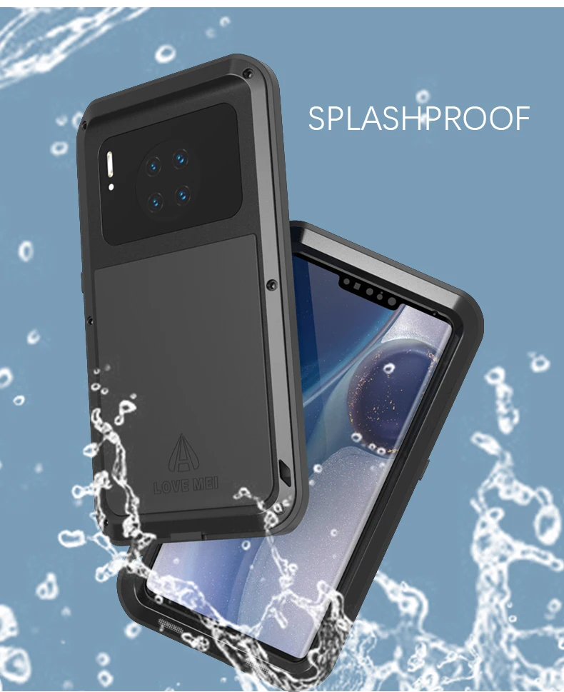 Mate 30pro Love Mei Водонепроницаемый металлический мощный противоударный чехол для телефона huawei mate 30 pro Huawey mate 30pro 5G Алюминиевый Чехол