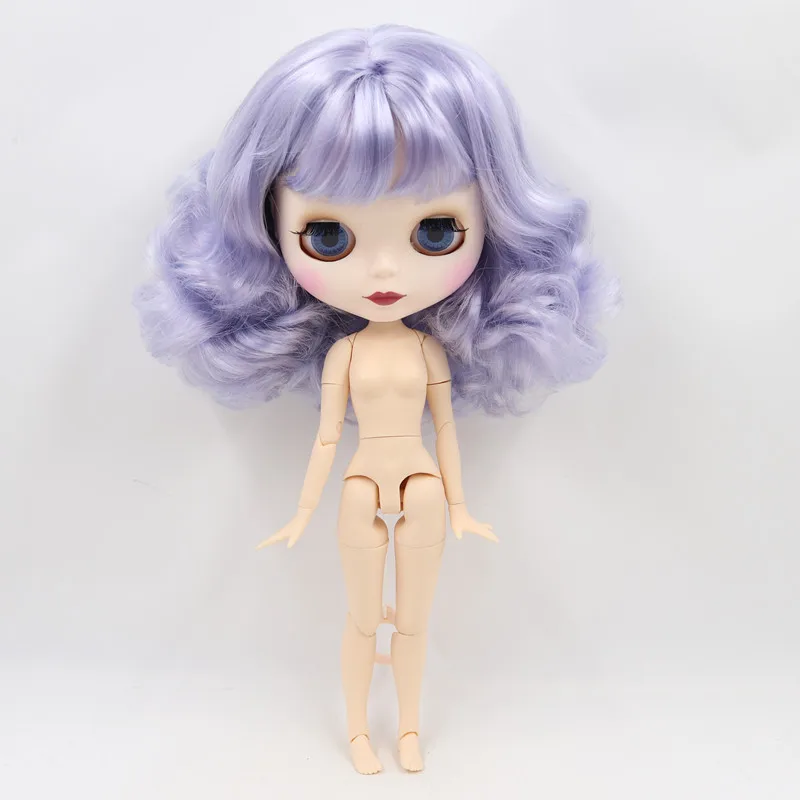ICY Fortune Days factory blyth кукла 1/6 шарнирное тело новое матовое лицо синий микс фиолетовые волосы DIY sd Подарочная игрушка - Цвет: nude doll