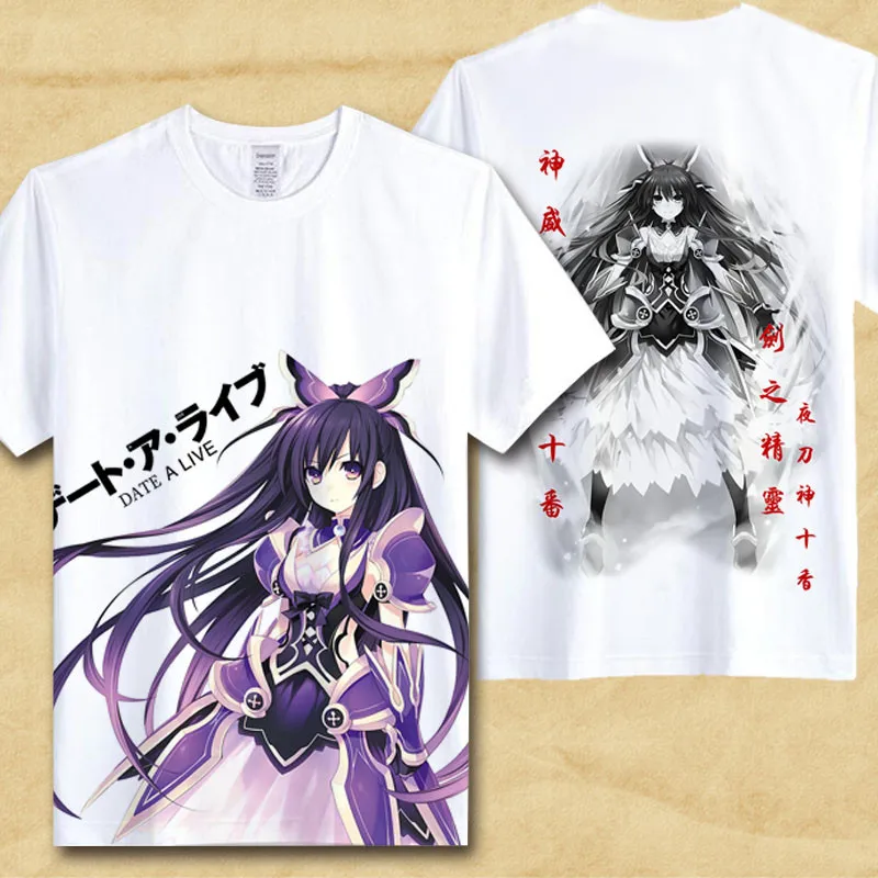 Футболка с надписью «DATE A LIVE», кошмар, токисаки Куруми, Yatogami tohka Togashi Misuzu Yoshino, Милая футболка с аниме «beauty Kawaii» - Цвет: 9