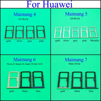 

Micro SIM Card Tray Slot Holder Dual SIM Slot Replacement Parts For Huawei maimang 4 G7 PLUS/ 5 G9 Plus /6 G10 /7 Sim Socket