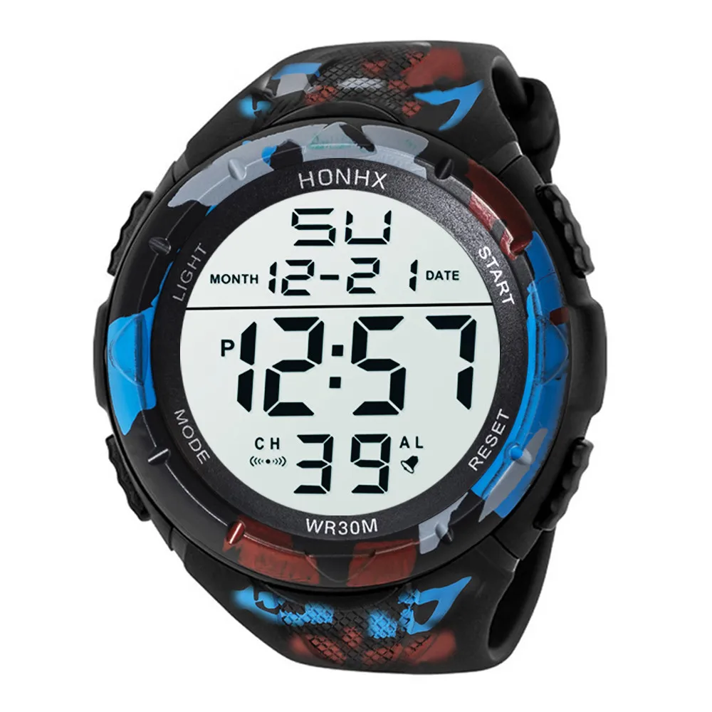 Fashion Men Led Digital Watch Waterproof Date Military Sport Rubber Quartz Watch Alarm Sport Digital Watches Reloj Hombre 2022