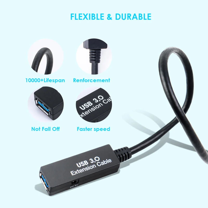 - 8M26FT USB30 Adapter Cable For Oculus Quest 2 Link Cable Extension USB Data Line Type A To C Computers VR Glasses Accessories