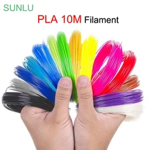 SUNLU 3D pen printing PLA filament 1.75mm free ship 10M full Colors for option