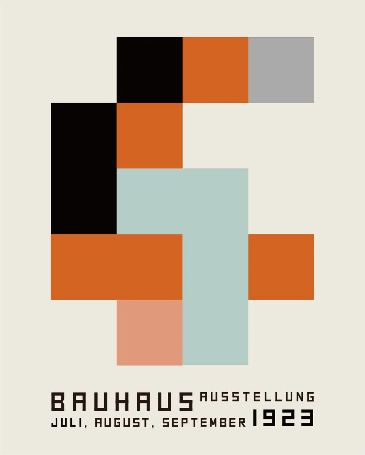 B Bauhaus выставочные настенные плакаты, абстрактные настенные художественные картины на холсте, скандинавские плакаты и принты, настенные картины для декора гостиной - Цвет: B