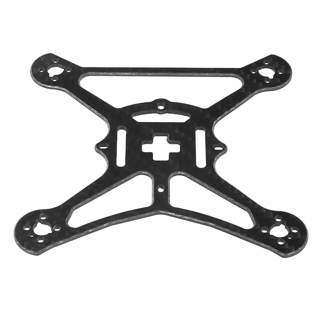 Plaque de cadre FPV BETAFPV Twiglet 2/2.5 pouces carbone avec des composants électroniques à côté, prête pour l'assemblage.
