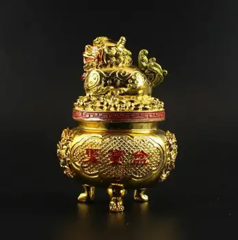 

Copper Statue Cornucopia Chinese Dragon Statue Lucky Fortune Lucky Feng Shui Decoration Buddhist Magical Protection Law Lucky Fa