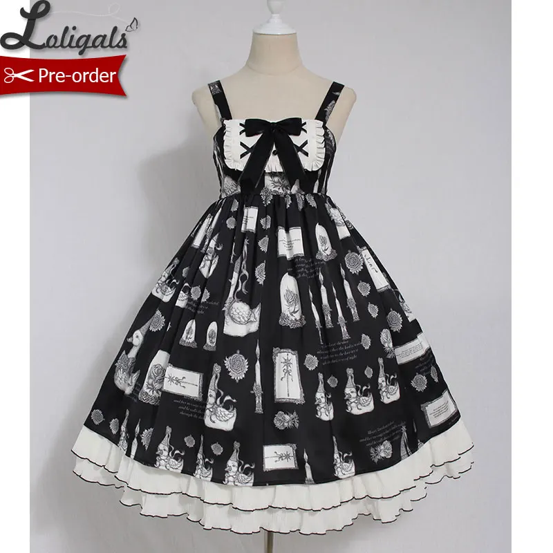 Аллилуйя ~ Винтаж Лолита АО платье в цветочном принте миди вечерние Алиса девушка