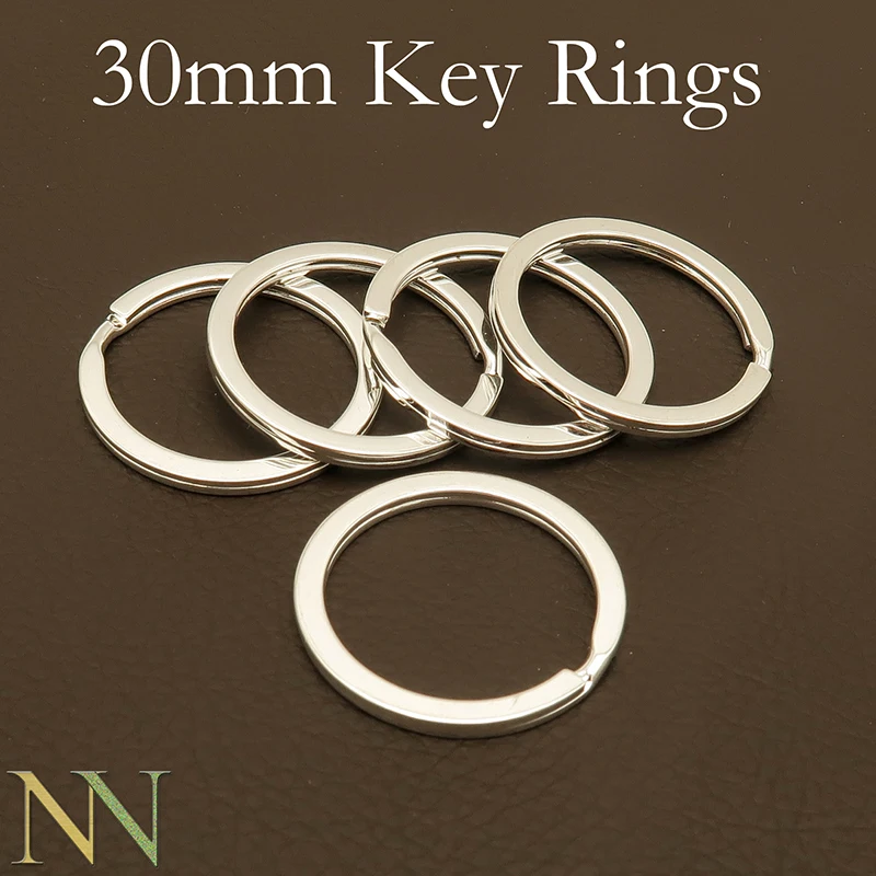 NeoVogue Wholesale Split Key Ring Keychains in Gold Silver Steel Bronze Copper, Round Keyring with Chain Jump Rings for Jewelry Making