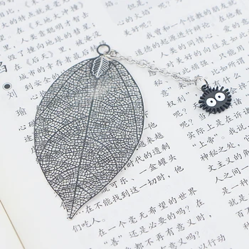 

CA787 Wholesale 10pcs/lot Fairydust Metal Bookmarks for Books Leaf Context Chain Bookmarks Office School Stationery Items