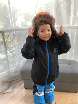 

Winter suit warm jacket and pants waterproof ski set European brand Autumn Spring boy 4-6 years ski
