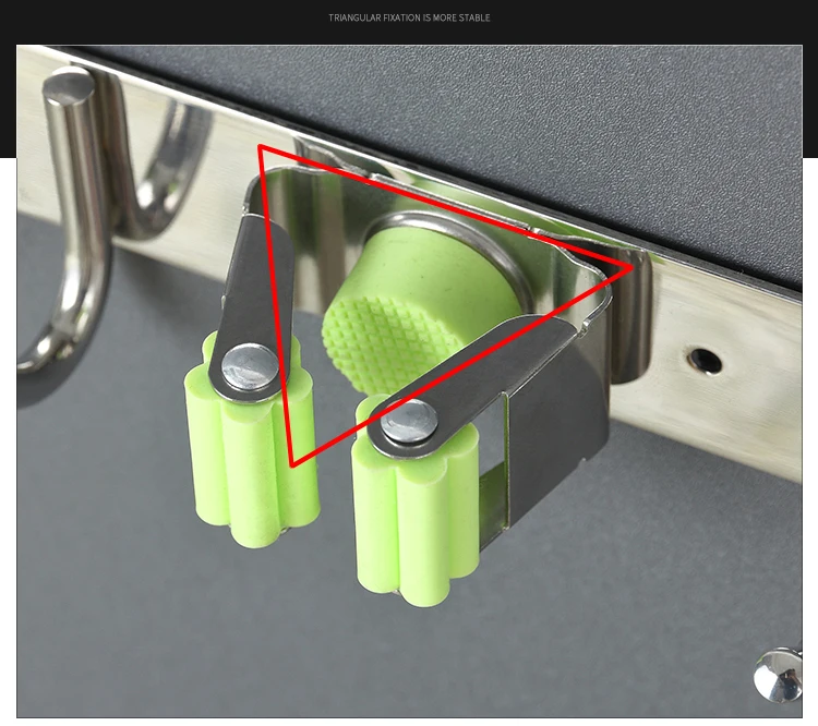 Влагостойкий держатель для швабры, для кухни, ванной комнаты, 304, нержавеющая сталь, настенное крепление швабры, вешалка, держатели для хранения, стойки