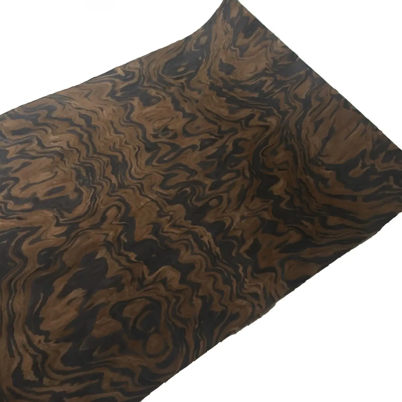 Length: 2.5Meters/pcs Thickness:0.25-0.3mm  Width:60cm  Technology Black Walnut Tree Burl Wood Veneer