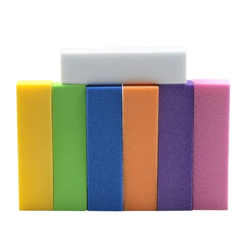 10Pcs/Lot Fashion Sponge Nail File Buffer Block Manicure Polish Sanding Nail Buffer Tofu Buffing Nail Art Tools