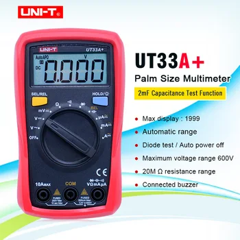 

Megohmmeter Digital Multimeter UNI-T UT33A+ Palm size Ammeter Multitester automatic range Digital Multimeter DC/ AC Resistance