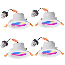 

4pcs Led Downlight 220V Ceiling Light 10W Recessed Down Light Round Led Panel Light Spotlight Indoor Lighting Alexa/Google Home