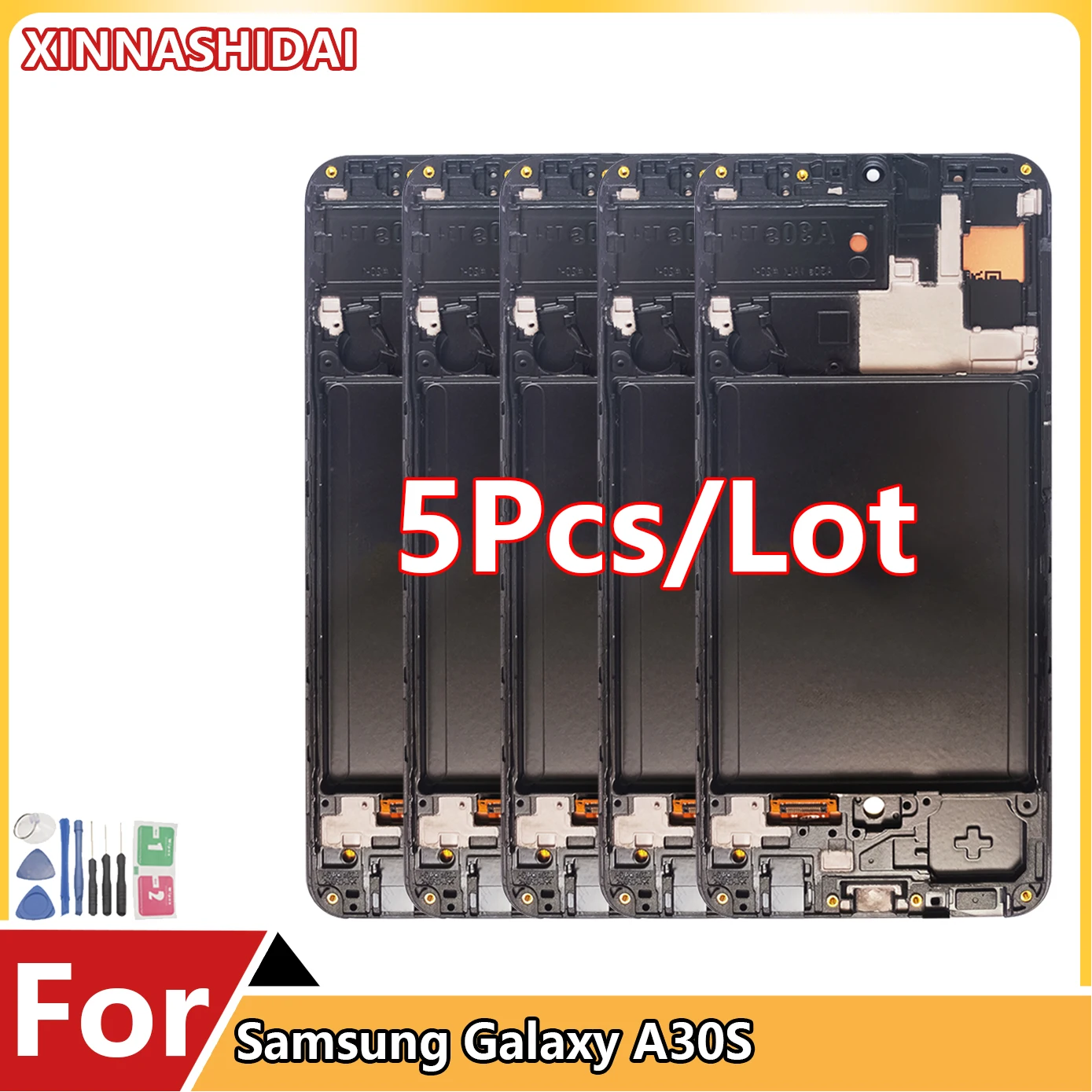5 шт./лот для Samsung A30s LCD A307 ЖК-дисплей A30S сенсорный экран дигитайзер в сборе с рамкой