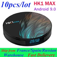 10 шт./лот HK1 MAX Android tv Box Smart Box Android 9,0 tv BOX 2 ГБ/16 ГБ 4 ГБ/32 ГБ 4 ГБ/64 г Rockchip RK3318 телеприставка медиаплеер