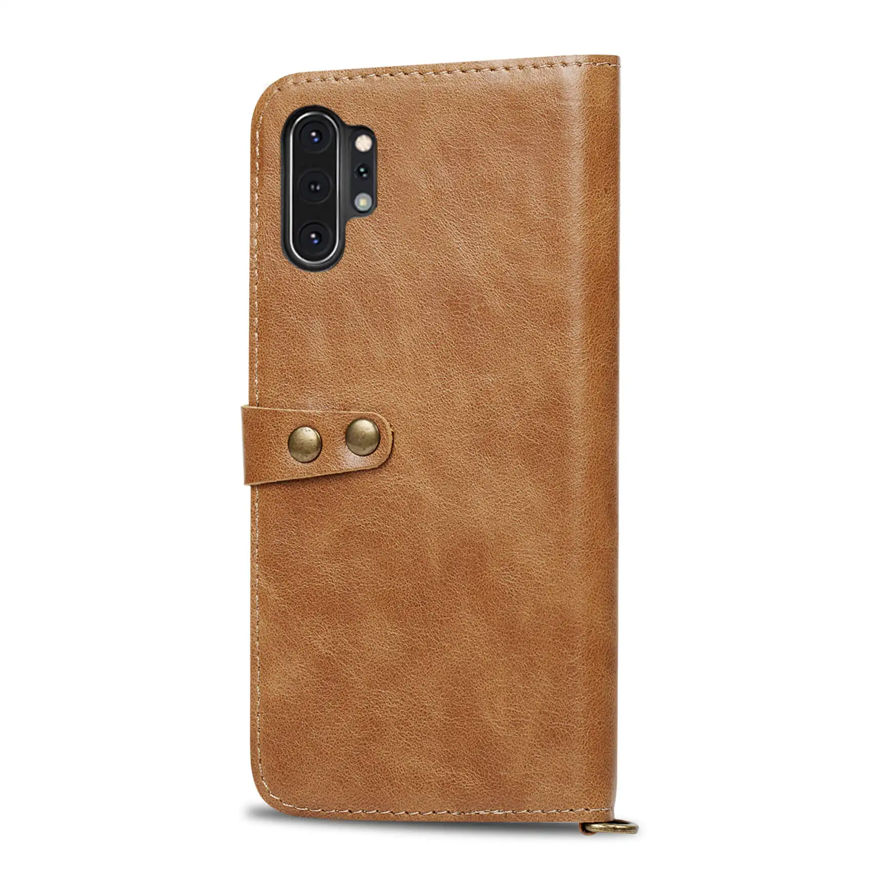Кожаный чехол-книжка для samsung Galaxy S10 S10Plus S10e Note9 Note10 Note10+ кошелек из натуральной кожи матовый чехол для телефона - Цвет: Brown