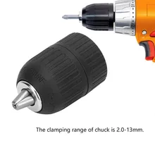 

1 Set Electric Drill Chuck 2-13mm Keyless 1/2-20UNF 1/4 Hex Shank Quick Change Converter For Power Tools Accessories