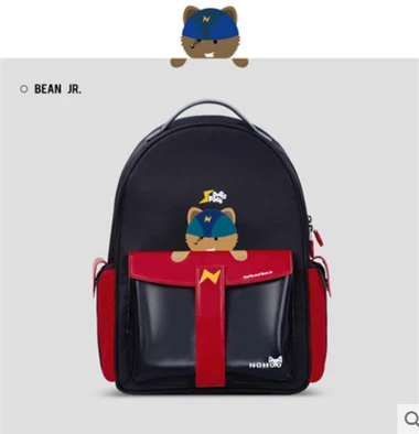 Navy NOHOO backpack multi-function waterproof bag 6-13 years boy girl decompression protection spine light high quality schoolbag new - Color: Navy