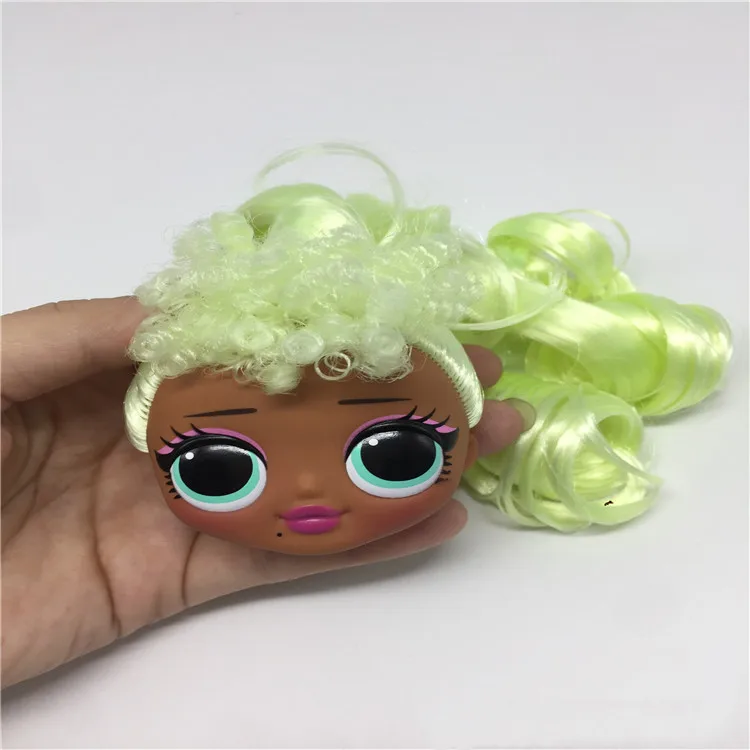 Модный игрушечный парик с головой Большой Сестры кукла-девочка игрушка волосы DIY кукла игрушка часть девушка мода DIY туалетный игрушечный парик кукла 1/6 парики - Цвет: 10