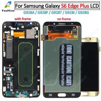 

for Samsung Galaxy S6 Edge plus S6 Edge+ LCD display touch screen digitizer+Frame Assembly for samsung s6 edge plus LCD G928F