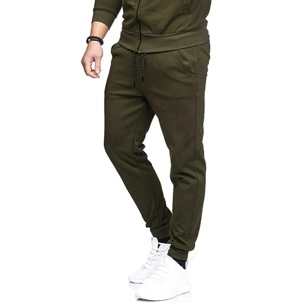 Womail pant Men Sweatpants Joggers fashion Casual Drawstring Sweatpant Trouser Loose Long Pants Sport Running Sweatpants P108