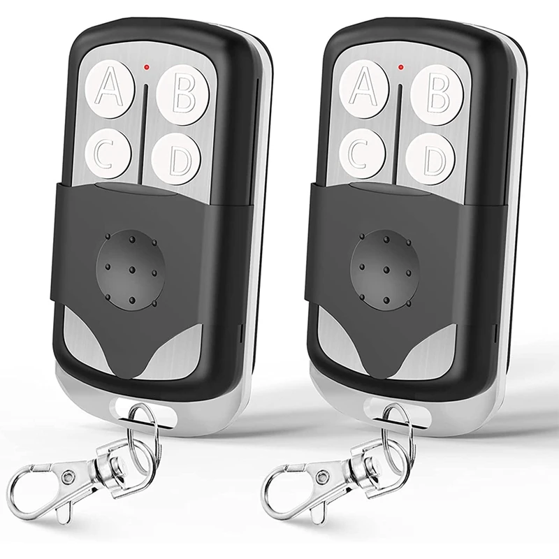 2pcs Garage Door Opener Remote Universal 4 Button Remote With Keychain For Garage Door Opener With 5 Colors Learn Button Remote Controls Aliexpress