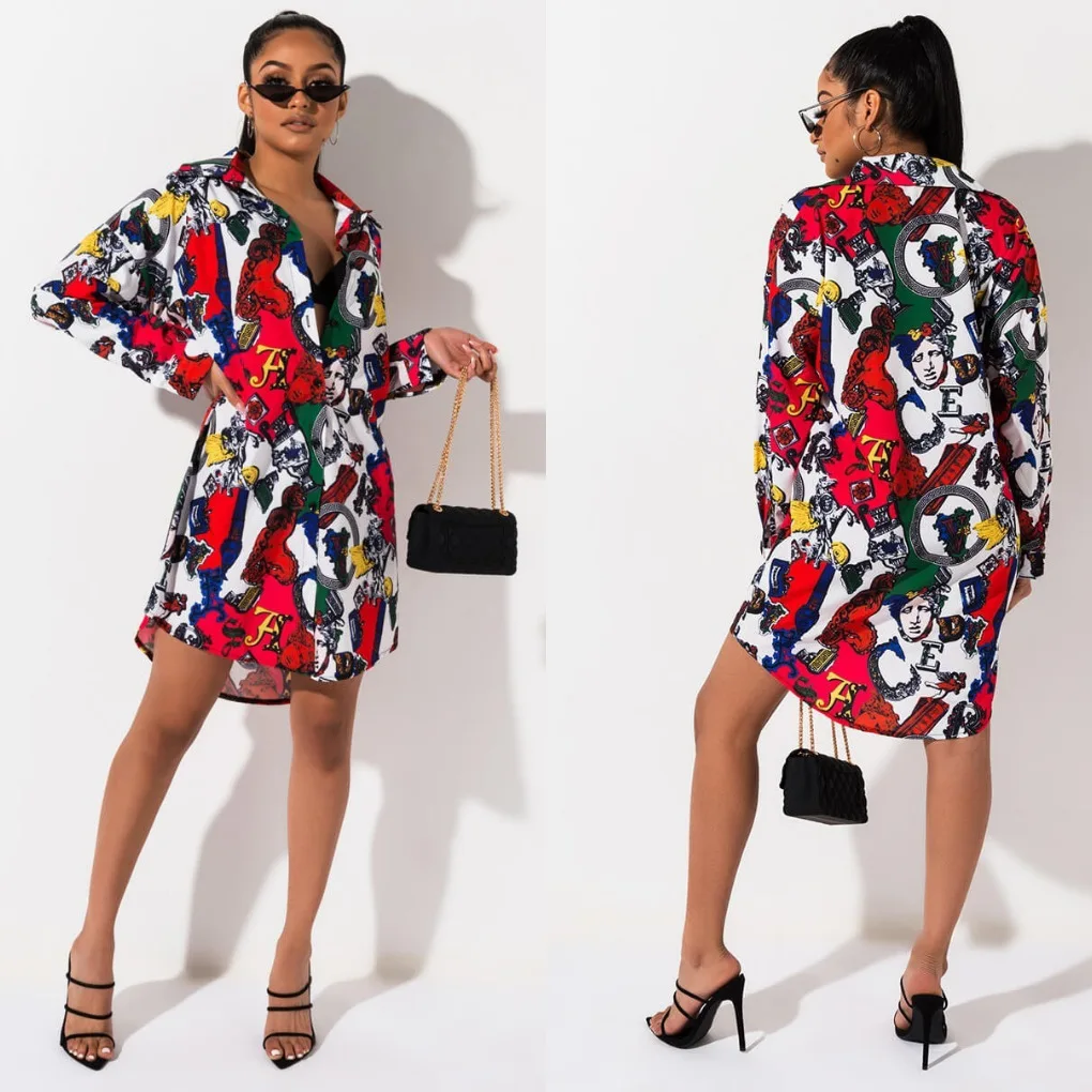 2019 модная новая Африканская Этническая женская рубашка с цифровым принтом