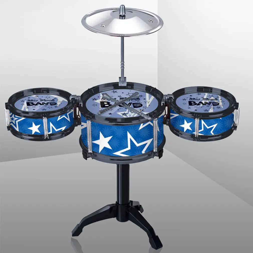 Дети моделирование музыкальный инструмент игрушка 3 барабана джаз барабан