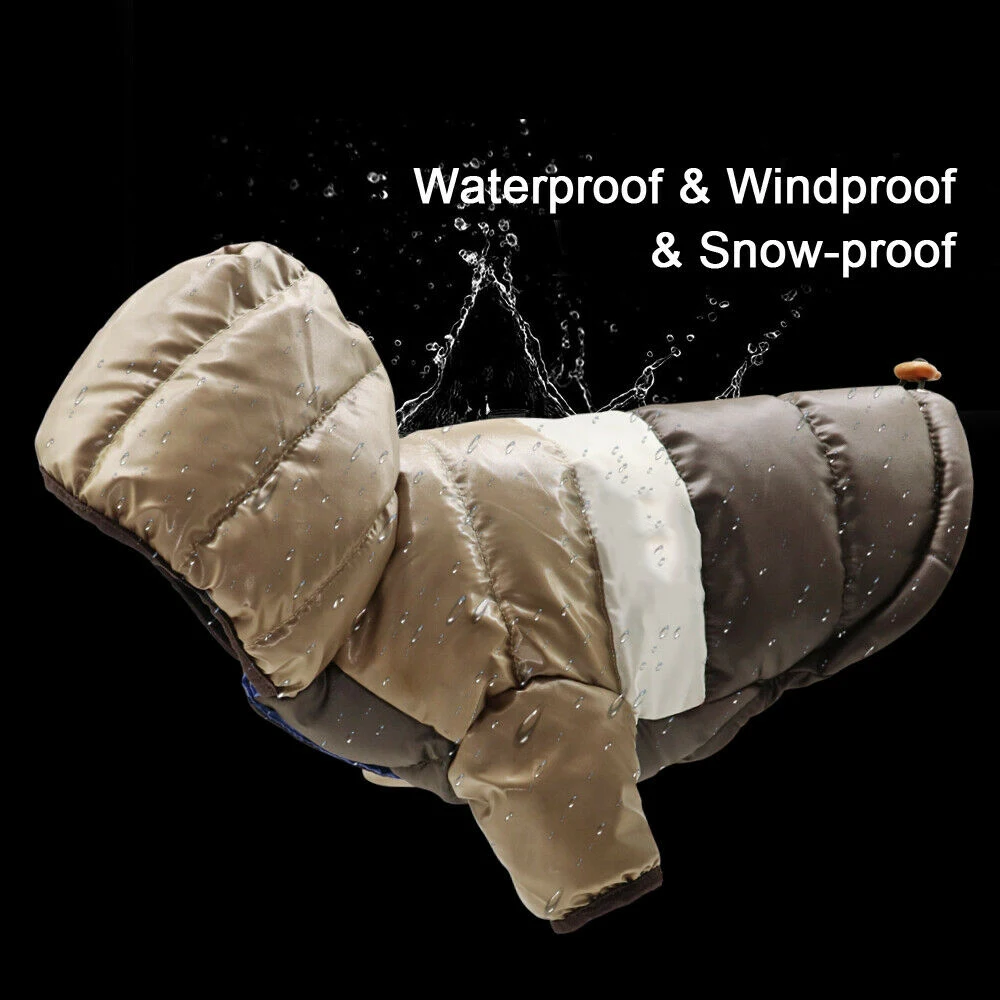Warm Coats For Dogs Autumn And Winter Waterproof Windproof& Snowproof Dog Coats Clothes For Pets Jacket Hoodie Cotton clothing
