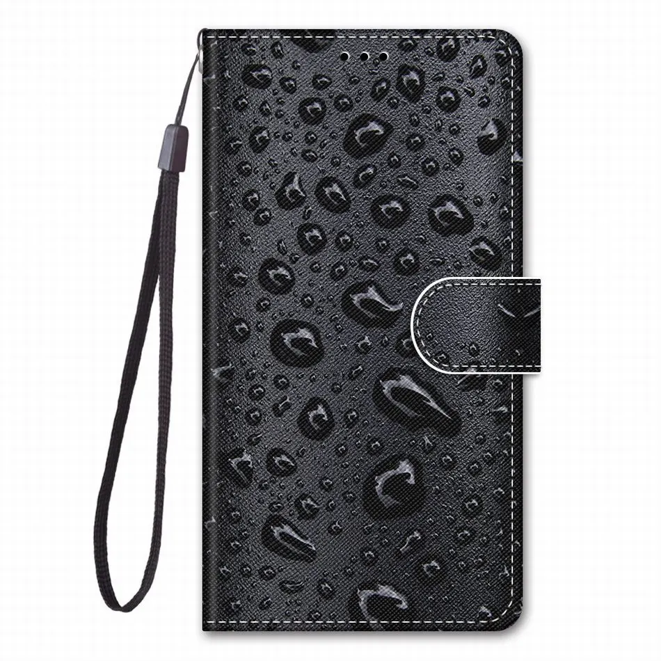 Black Water Drops Откидной Чехол для телефона, чехол для samsung Galaxy A50 A500 A510 A520 A5,,, чехлы для телефона для мальчиков и девочек, милые цветные Чехлы E08F - Цвет: Black Water Drops