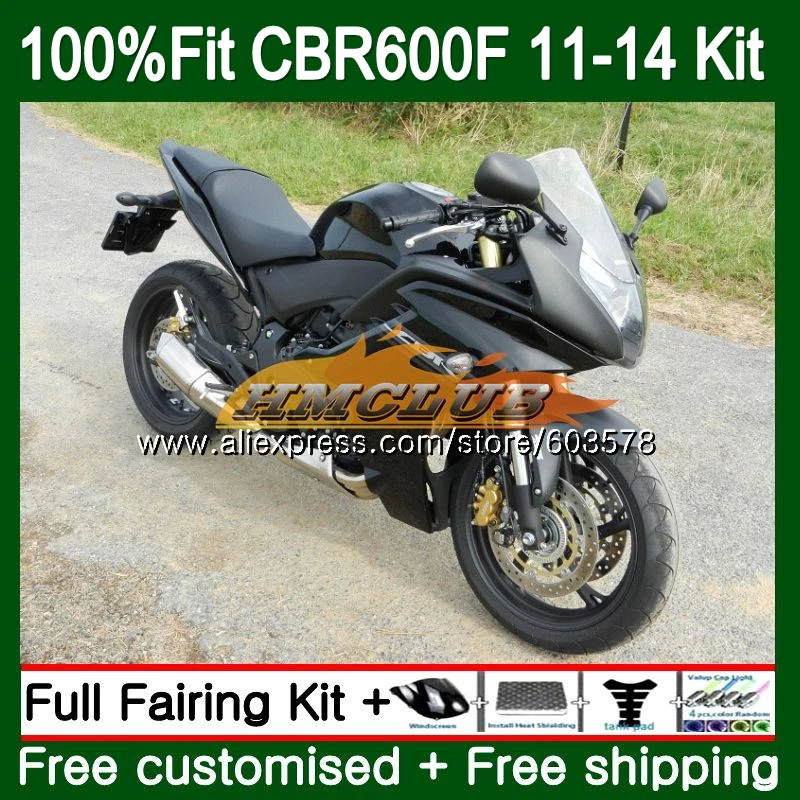 Литья под давлением для HONDA CBR600F4i 2011 2012 2013 129CL. 30 Распродажа Черный CBR 600 F 600F CBR600 F F4i CBR600F, 11, 12, 13, 14, обтекатели
