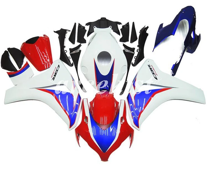ABS инъекции мотоцикл обтекатели комплект Подходит для Honda CBR1000RR 2008 2009 2010 2011 1000RR 08 09 10 11 Комплект оранжевый белый - Цвет: blue red