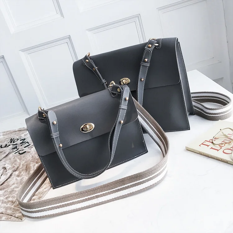 2019 Woman Briefcase Bag Leather Handbags Ladies Vintage PU Shoulder Bag Crossbody Satchels Office Document Bag Wide strap Purse (4)