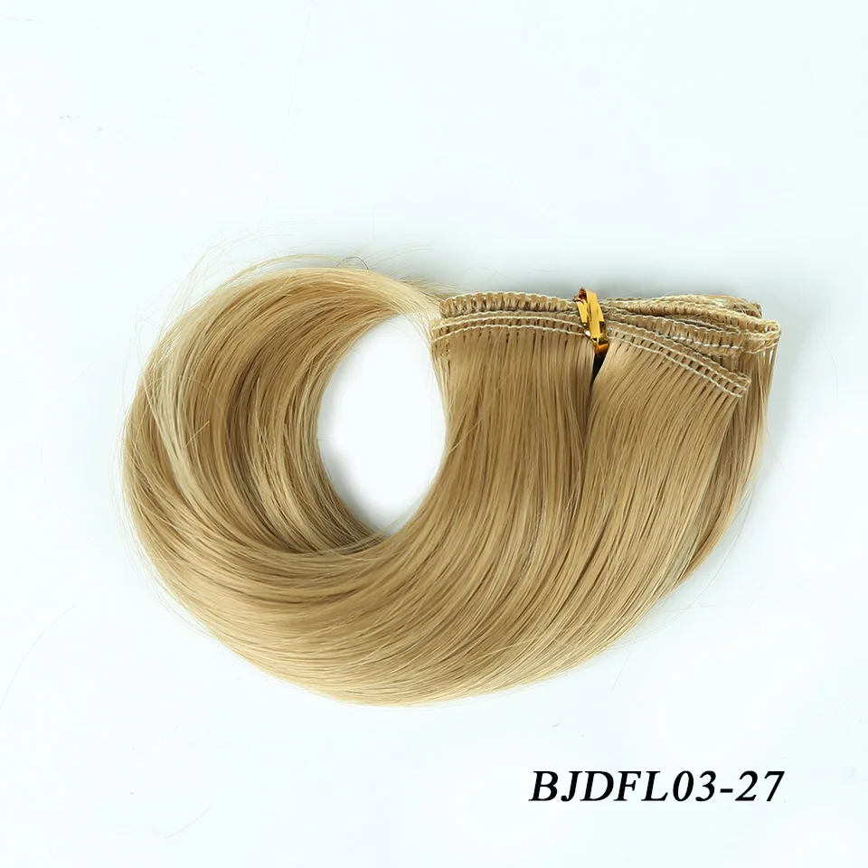 Bybrana Черный Коричневый Серебряный Многоцветный 15*100 см Парики BJD SD волосы для кукол DIY - Цвет: 27