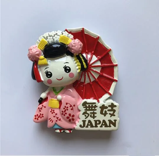 005 Ручная роспись Mt. Fuji, Kumamoto, Hokkaido, Япония 3D магнит на холодильник Путешествия Сувенир Холодильник Магнитные наклейки подарок - Цвет: 005