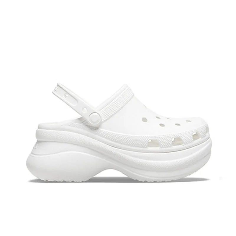 Original Crocs Sandals Women White Beach Crocs Sandalias Mujer Breathable  Comfortable Thick Bottom Slippers _ - AliExpress Mobile