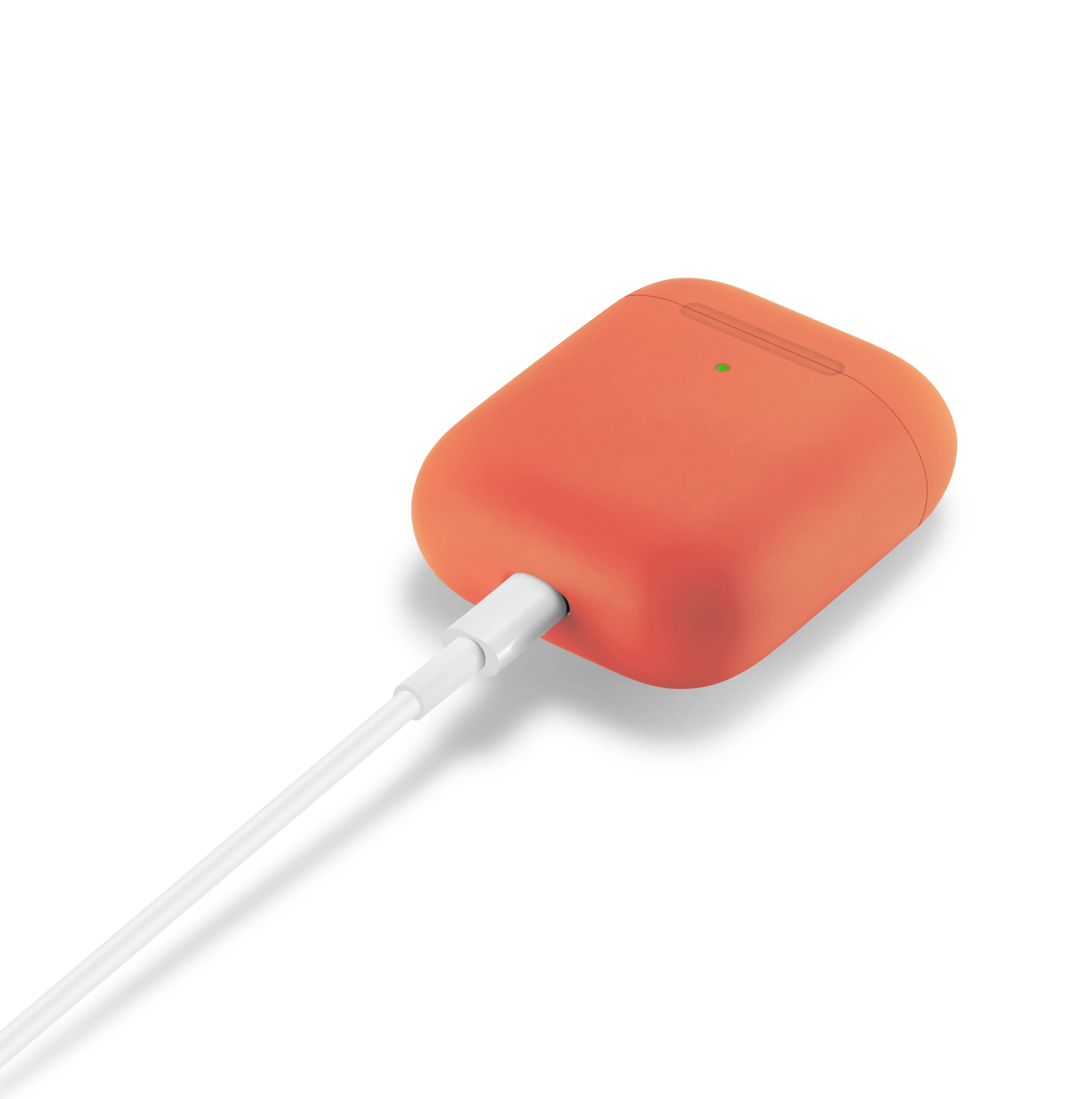 Жидкий силиконовый чехол для наушников для Apple Airpods 2, чехол с Bluetooth, чехол для зарядки, простые яркие цвета, противоударный чехол AirPods