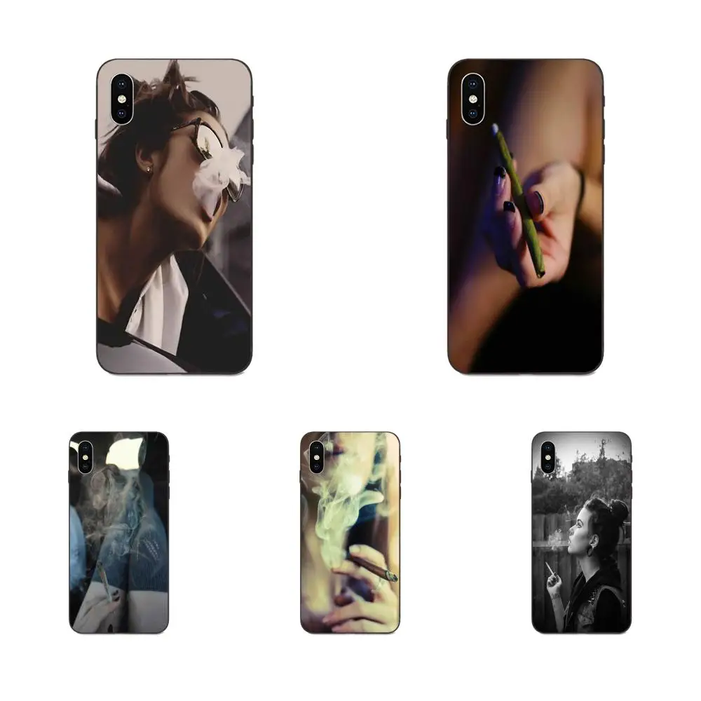 

Soft Covers For Xiaomi Redmi Note 3 3S 4 4A 4X 5 5A 6 6A 7 7A K20 Plus Pro S2 Y2 Y3 Blunt Rolling Weed Smoke Sexy Girls Smoking