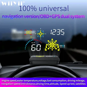 

Car HUD OBD Q10 RPM Meter Head-Up Display Overspeed Warning System Car Electronics Accessories Voltage Water Temperature Alarm