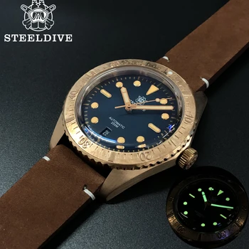 

Steeldive 1965 First Bronze Diving Watch 200m CuSn Bronze Men's Mechanical Watches Sapphire Crystal NH35 Automatic Watch Men