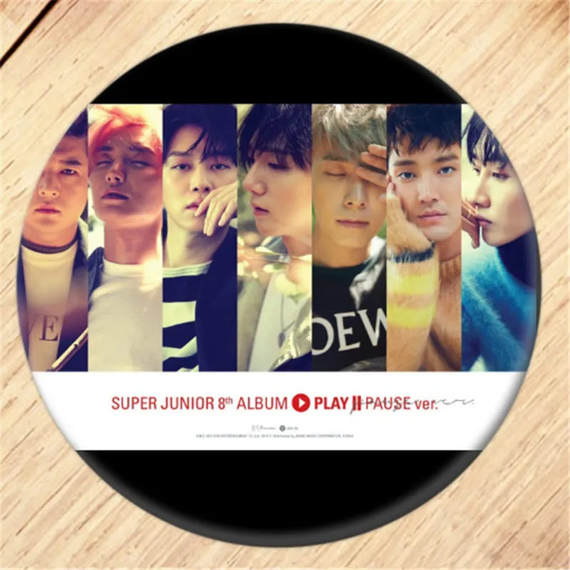 Kpop Super Junior Брошь булавка Play Album Супер шоу 7 значков для одежды украшение для рюкзака ювелирные изделия B060