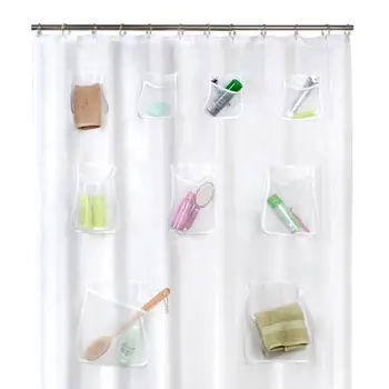 

Waterproof Mildew-proof Thicken Organizer Bathroom Storage Mesh bag Shower Curtain for bathroom shower Bathroom Accessaries
