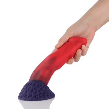 Dildo for Women Novelty Viberating Flames 8 Inch Silicone Penis Monster Series Vibrator for Women Vaginal Stimulator for Female 3