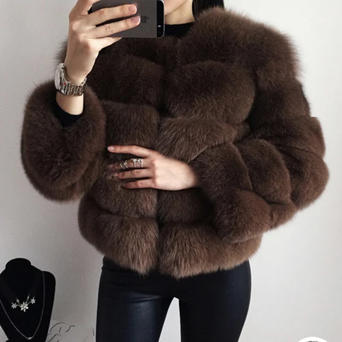 Maylofuer INS/Новое натуральное пальто из натуральной кожи с белым лисьим мехом; женская одежда с синим лисьим мехом в горизонтальную полоску; Короткая Меховая куртка женская