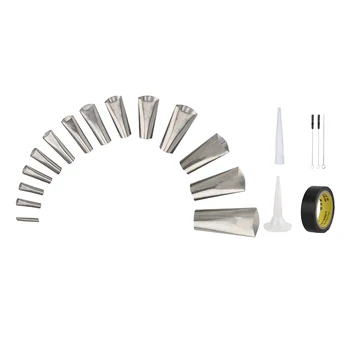 

20pcs Household Stainless Steel Applicator Tool Finisher Caulking Nozzle Set