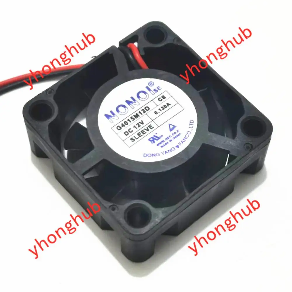 NONOISE G4015M12D DC 12V 0.130A 40X40X15mm 2 провод Сервер вентилятор охлаждения|square fan|server fandc fan 12v |