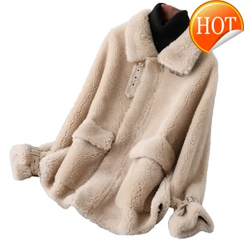 

Fur Coat Real Female Autumn Winter Coat Women Clothes 2020 Korean Sheep Shearing Jackets Warm Wool Jacket Fur Top Hiver KQN19043